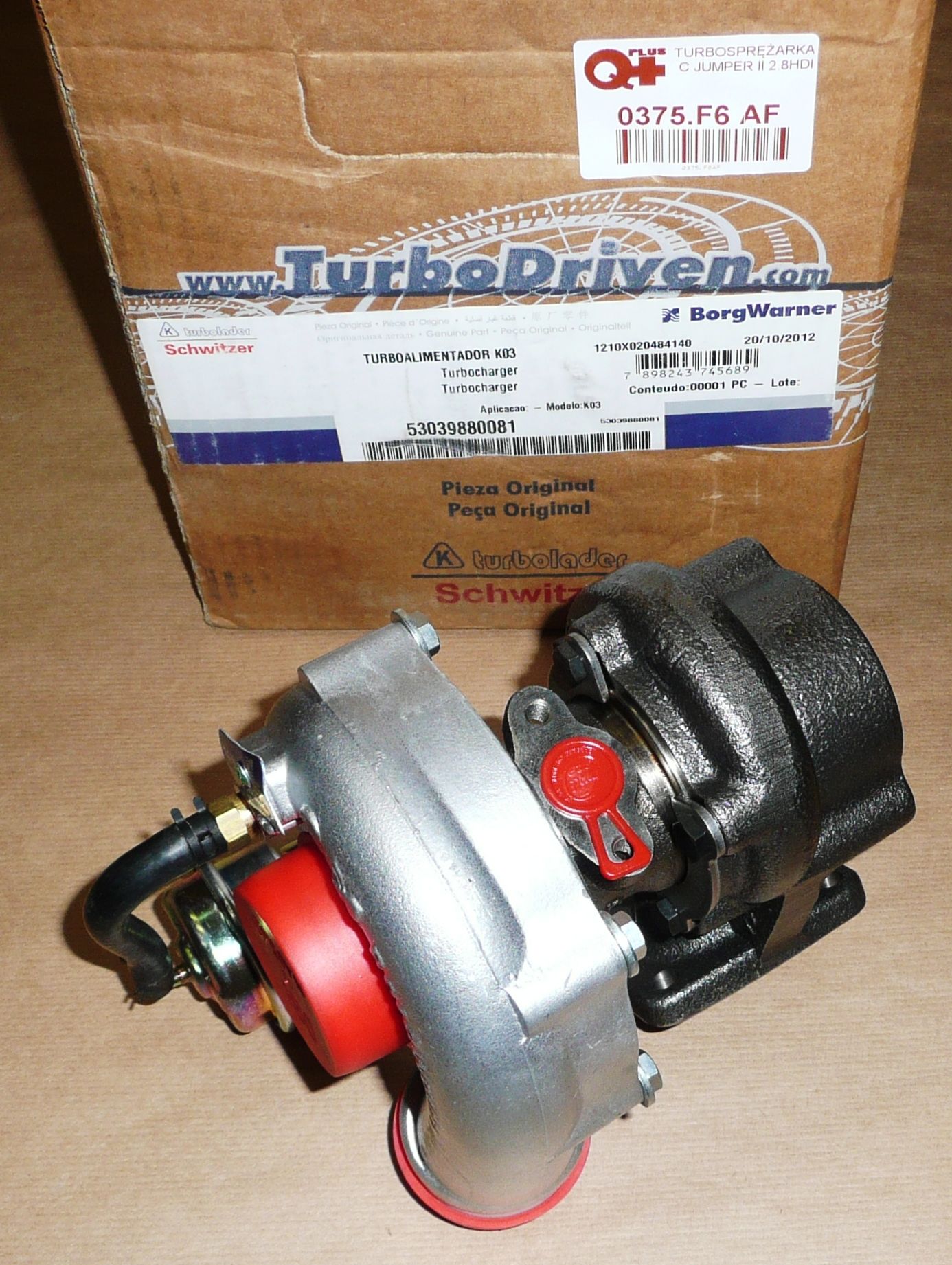 0375.F6 AF TURBODMYCHADLO JUMPER II 2.8HDI